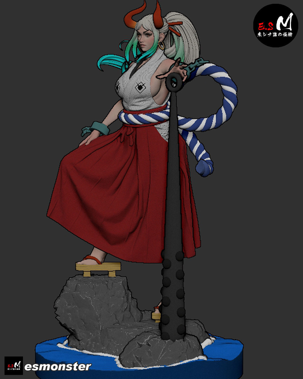 ONE PIECE  YAMATO CHARACTER BY ESM 3D print model_18