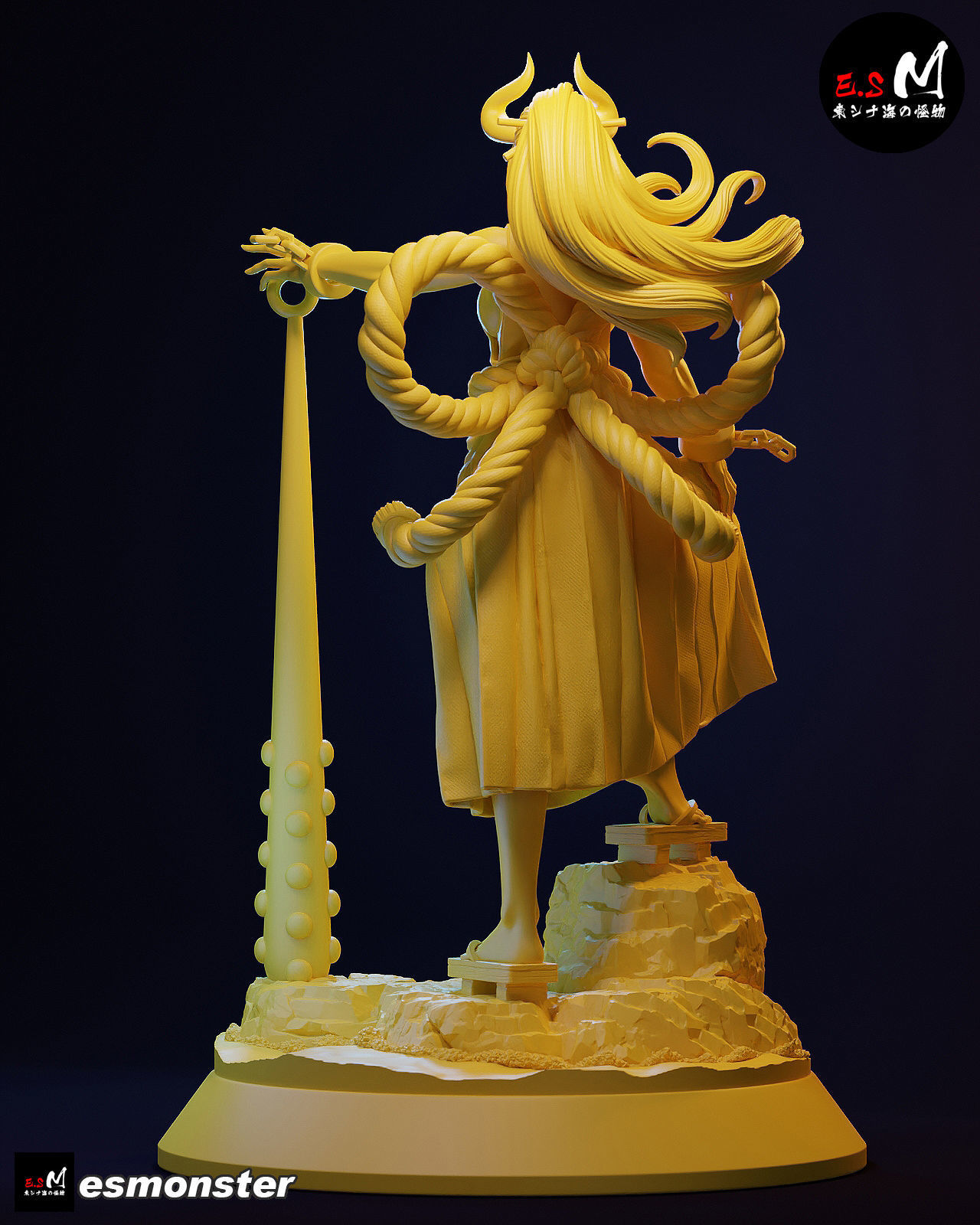 ONE PIECE  YAMATO CHARACTER BY ESM 3D print model_12