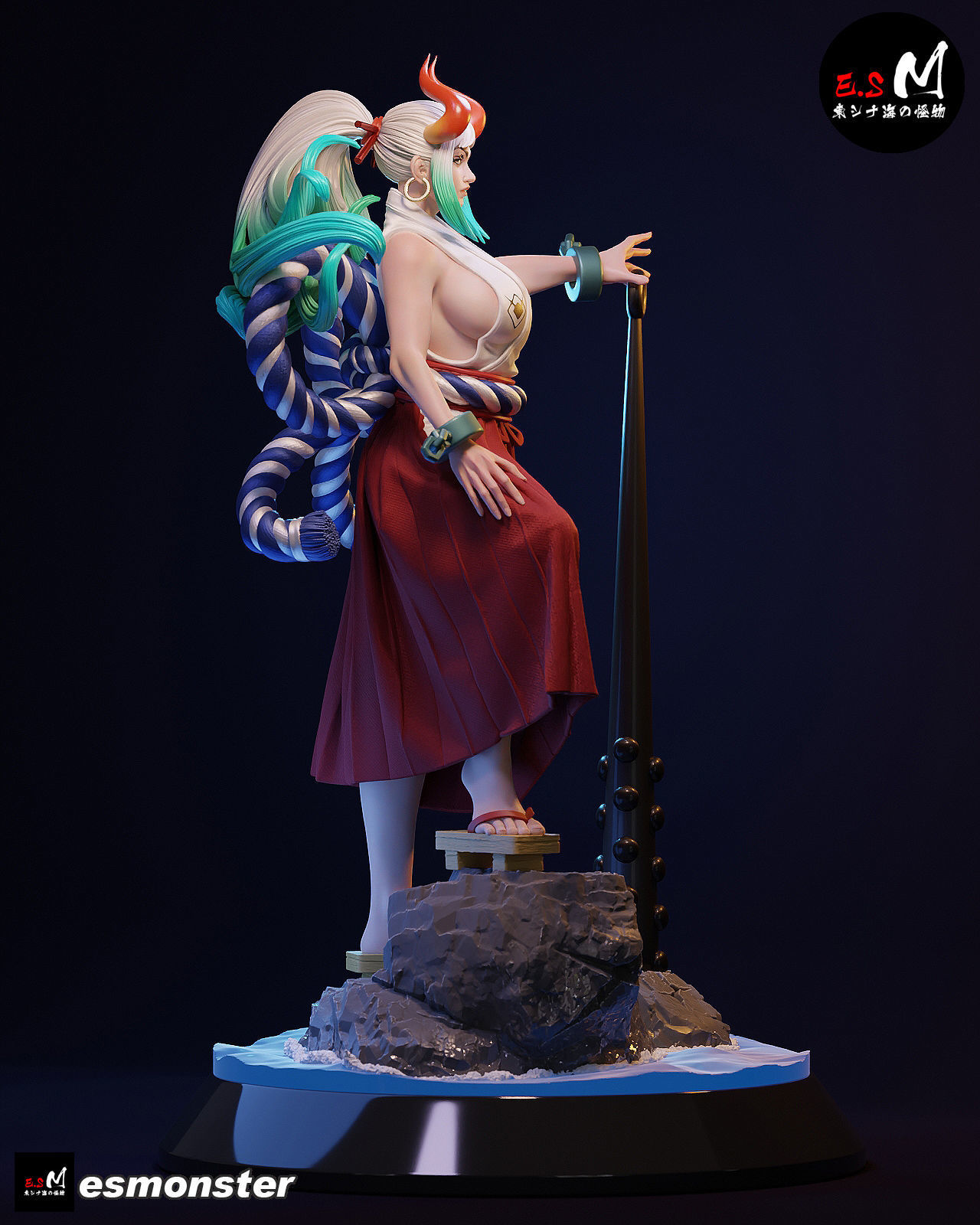 ONE PIECE  YAMATO CHARACTER BY ESM 3D print model_4