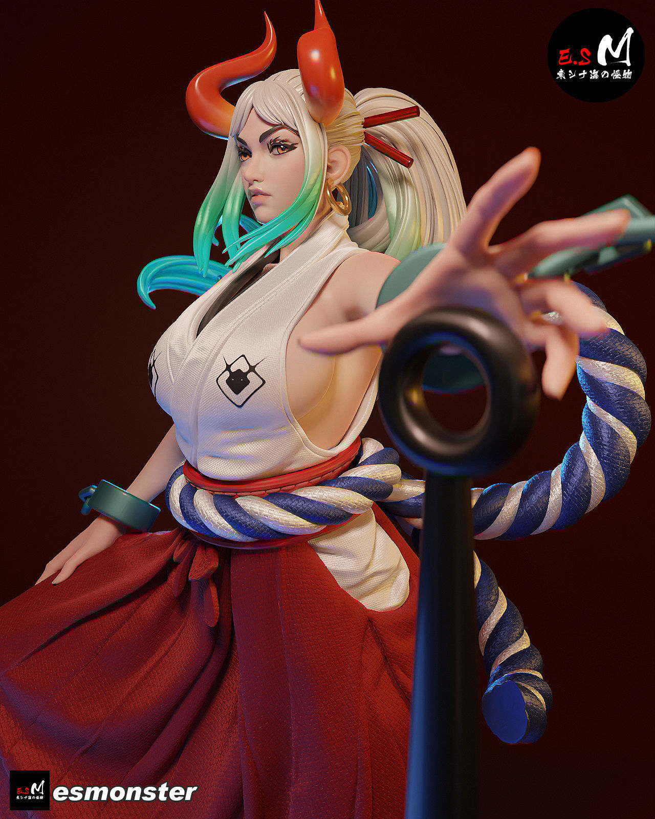 ONE PIECE  YAMATO CHARACTER BY ESM 3D print model_21