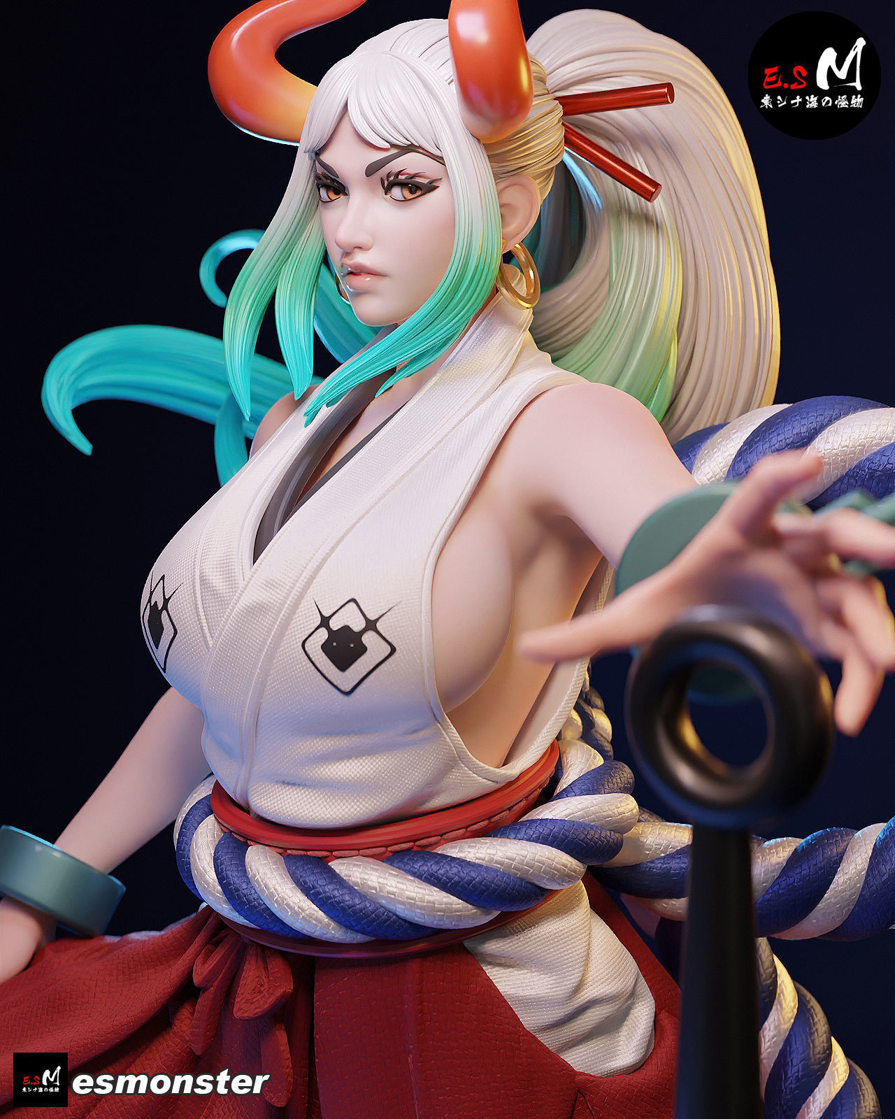 ONE PIECE  YAMATO CHARACTER BY ESM 3D print model_28
