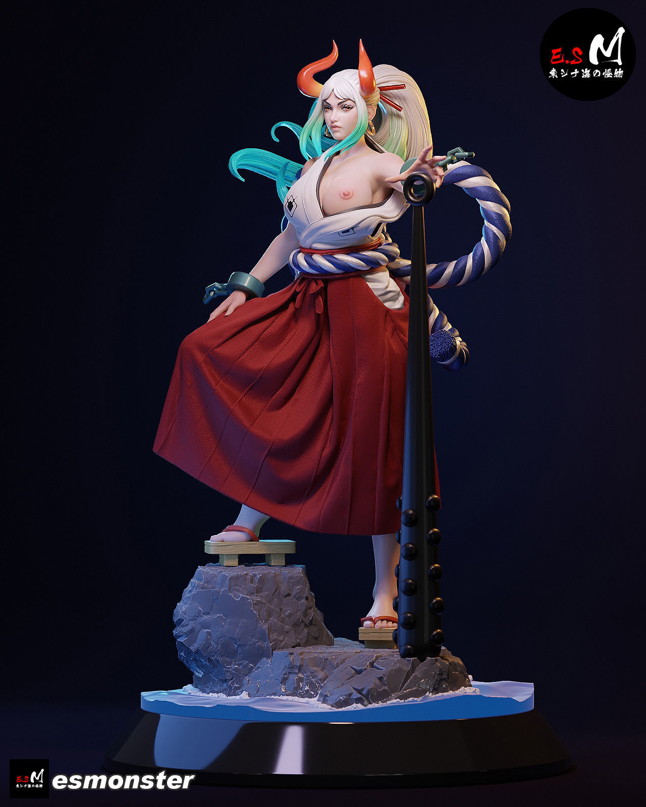 ONE PIECE  YAMATO CHARACTER BY ESM 3D print model_25