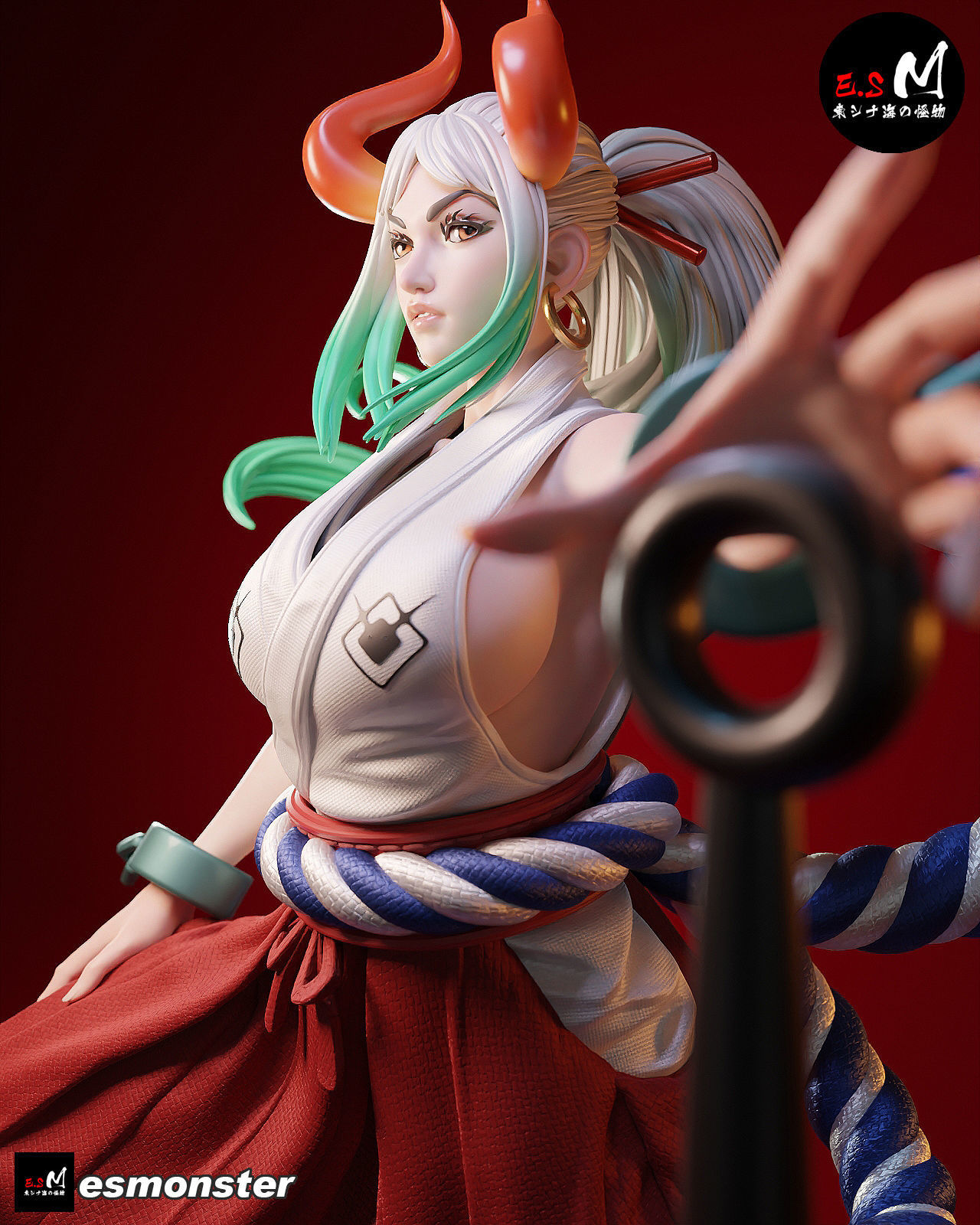 ONE PIECE  YAMATO CHARACTER BY ESM 3D print model_19