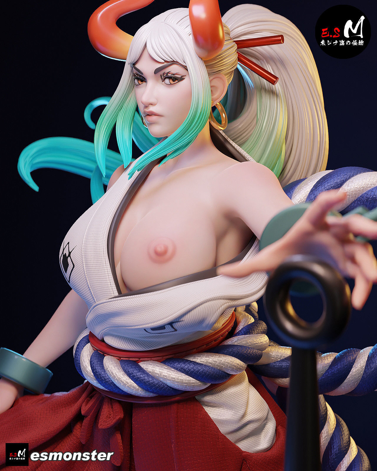 ONE PIECE  YAMATO CHARACTER BY ESM 3D print model_27