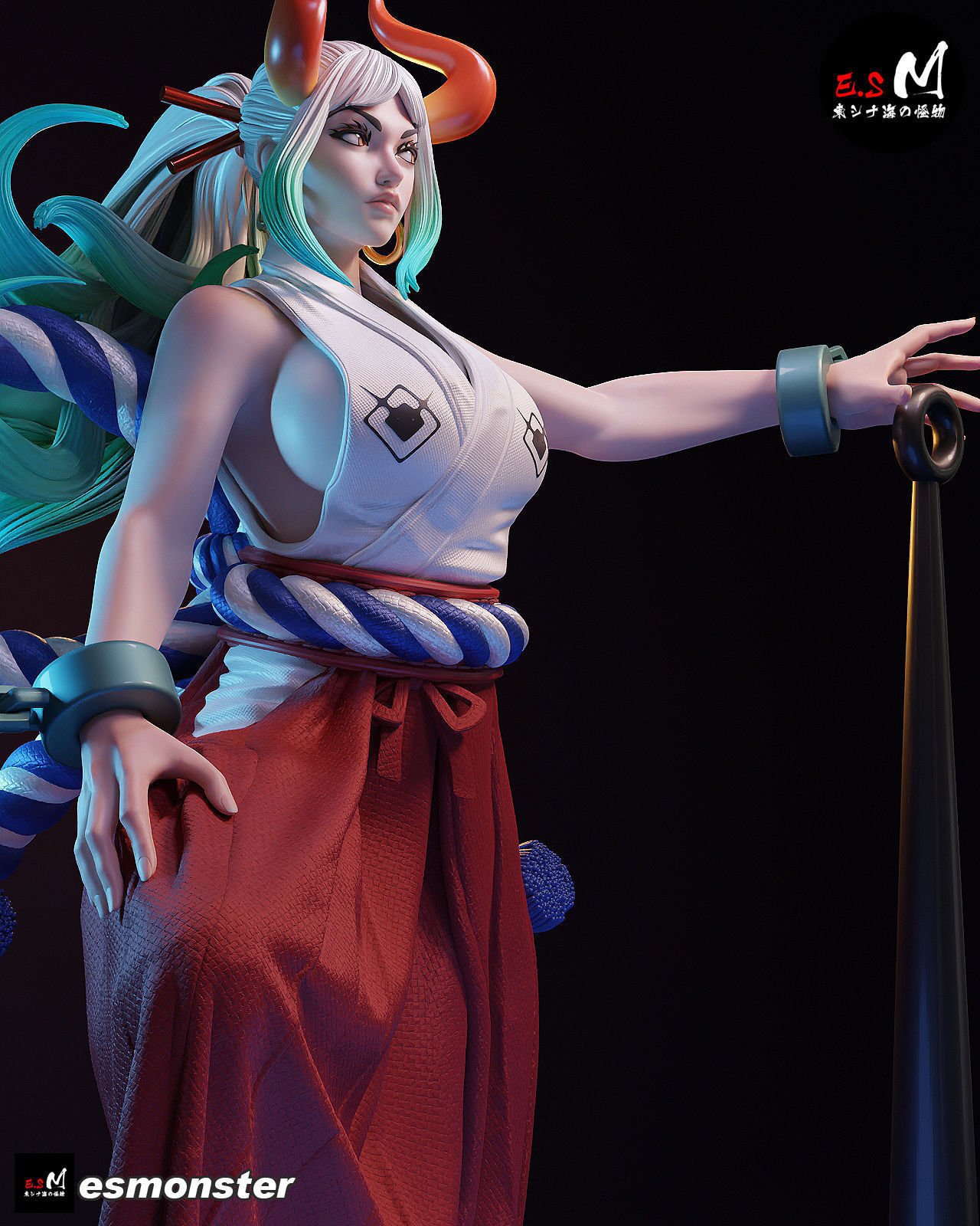 ONE PIECE  YAMATO CHARACTER BY ESM 3D print model_33