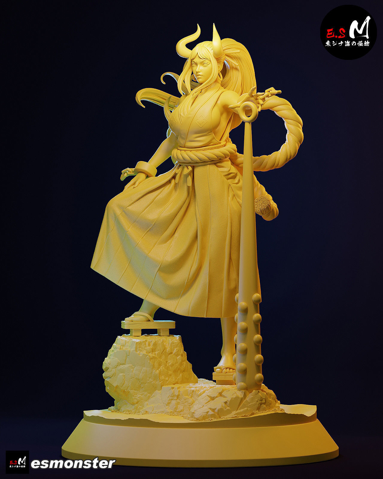 ONE PIECE  YAMATO CHARACTER BY ESM 3D print model_8