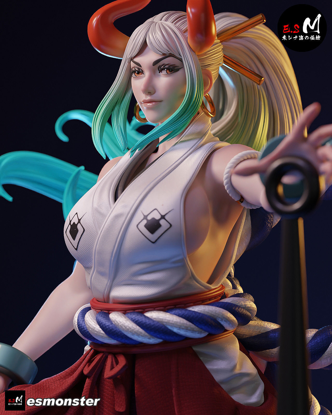 ONE PIECE  YAMATO CHARACTER BY ESM 3D print model_15
