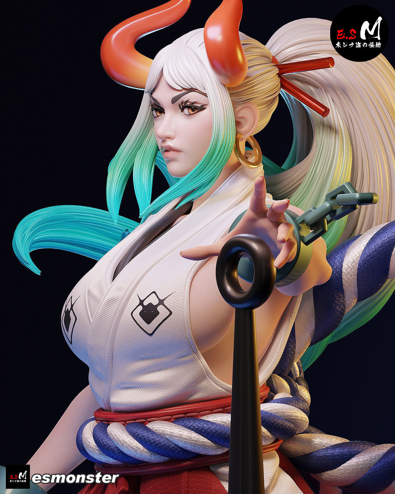 ONE PIECE  YAMATO CHARACTER BY ESM 3D print model_37