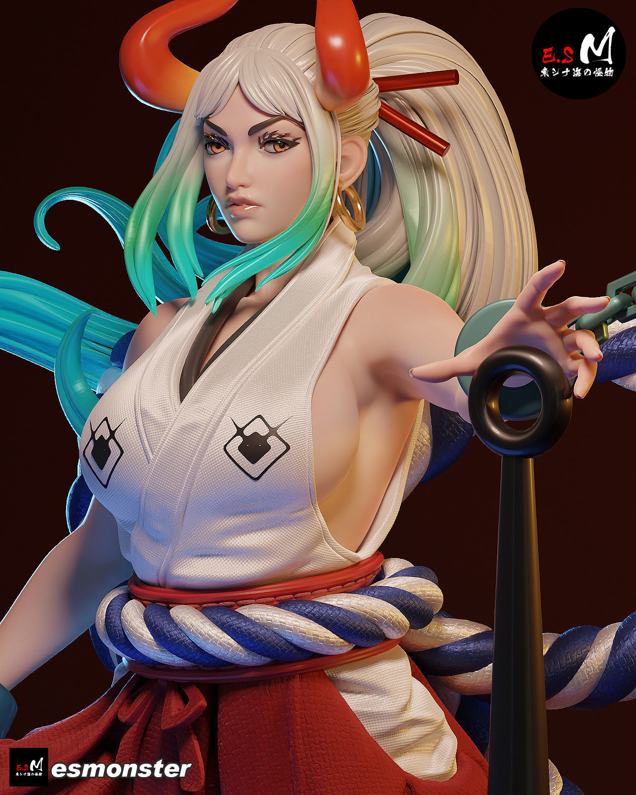 ONE PIECE  YAMATO CHARACTER BY ESM 3D print model_23