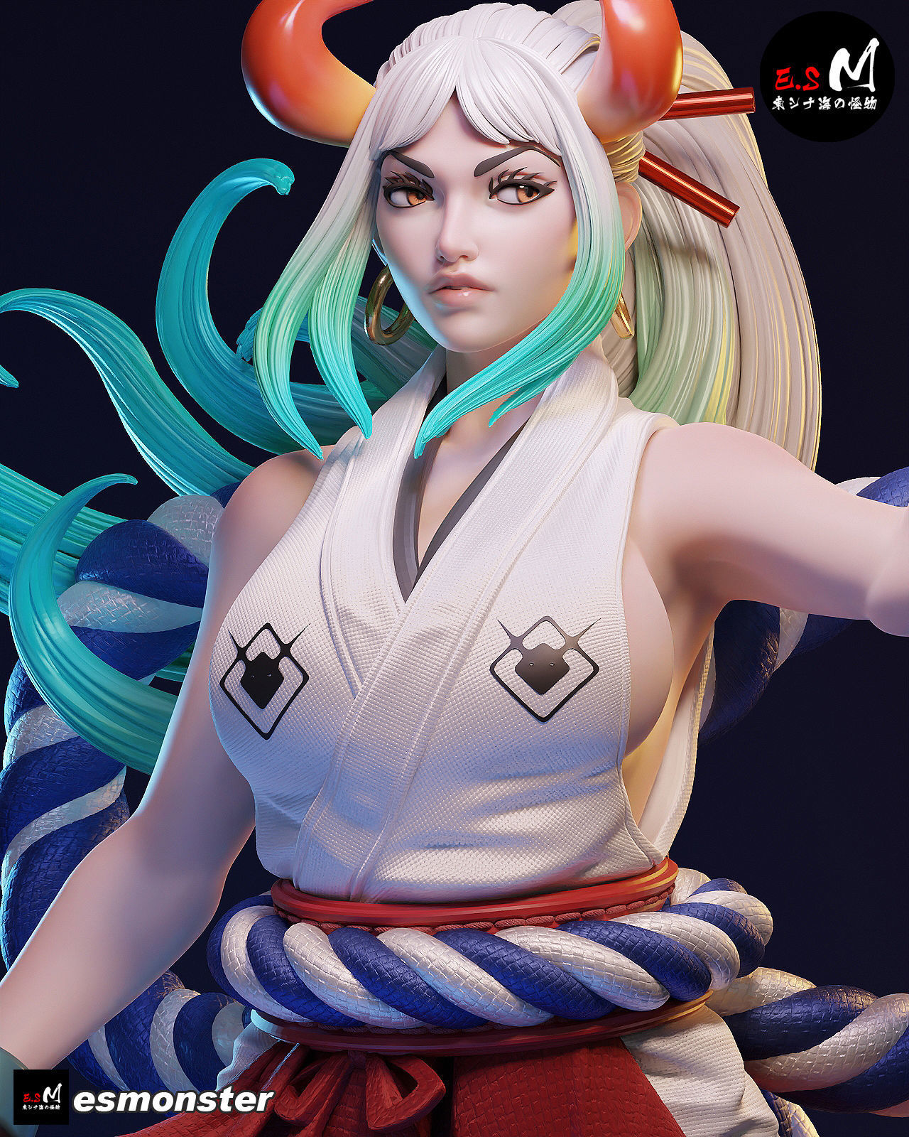 ONE PIECE  YAMATO CHARACTER BY ESM 3D print model_29