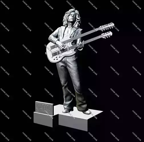 jimmy page - led zeppelin 3dprinting 3D print model