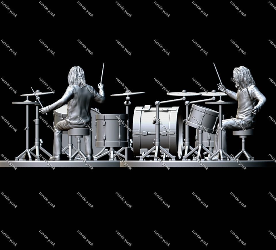 John Bonham - led zeppelin 3dprinting 3D print model_4