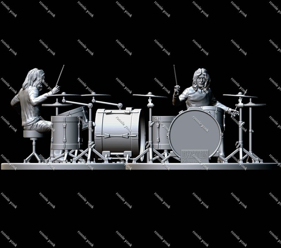 John Bonham - led zeppelin 3dprinting 3D print model_2