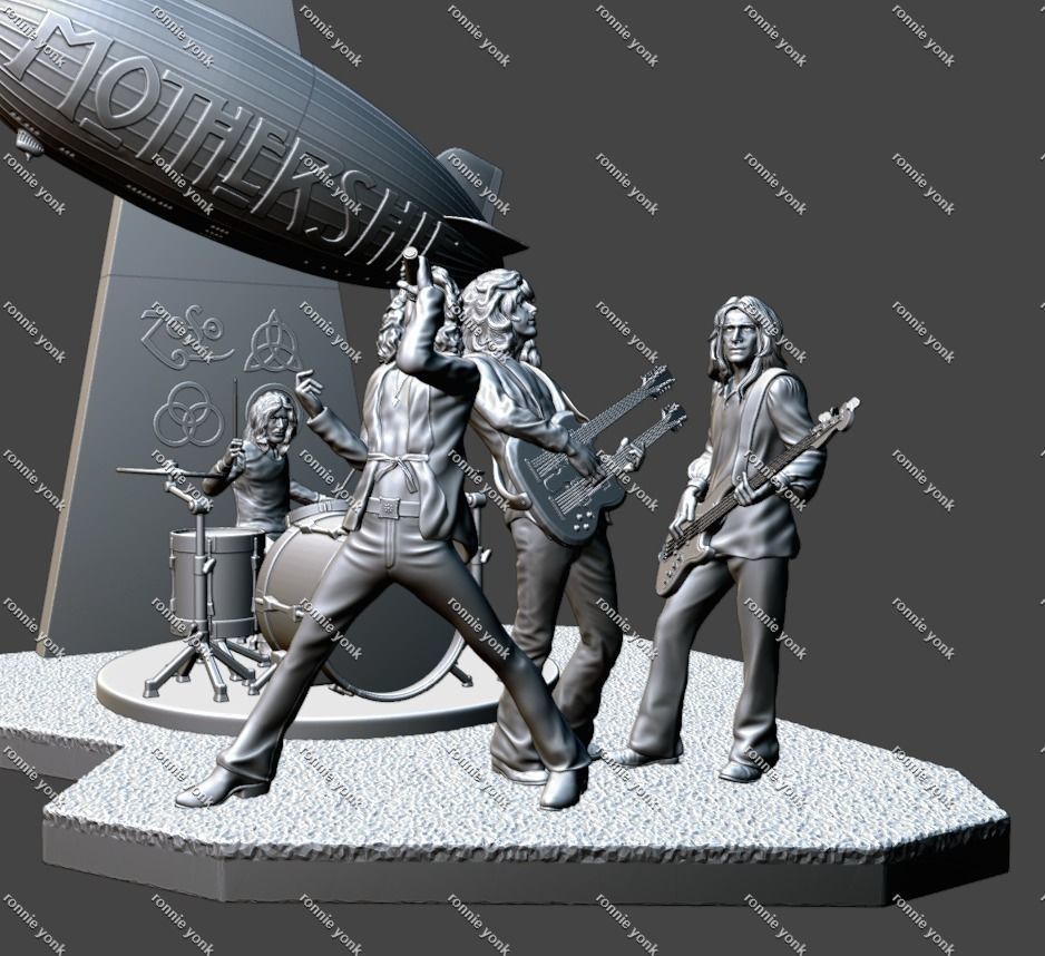 John Bonham - led zeppelin 3dprinting 3D print model_15