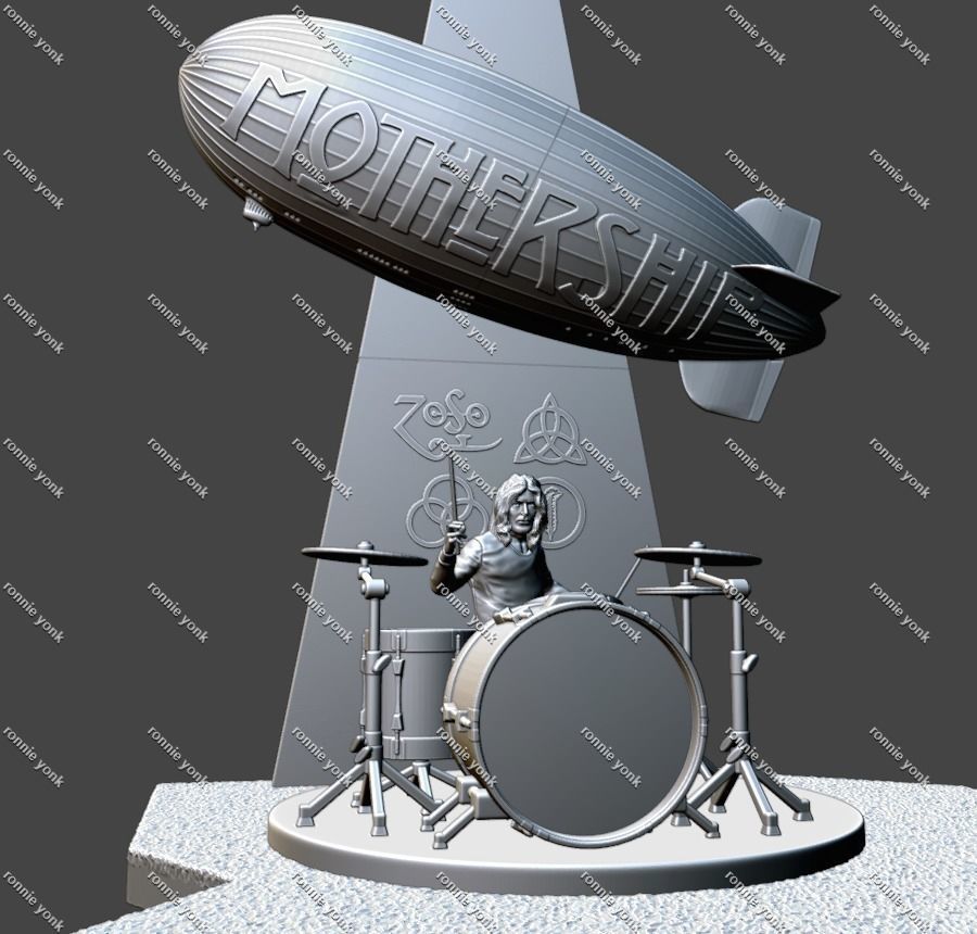 John Bonham - led zeppelin 3dprinting 3D print model_14