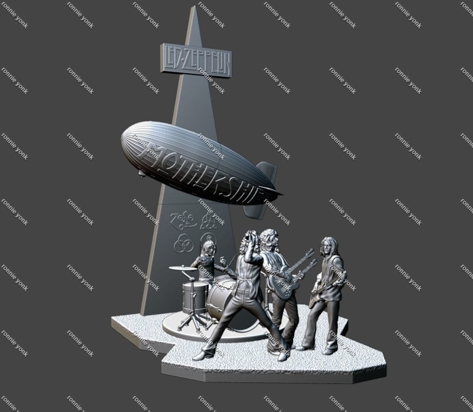 John Bonham - led zeppelin 3dprinting 3D print model_9