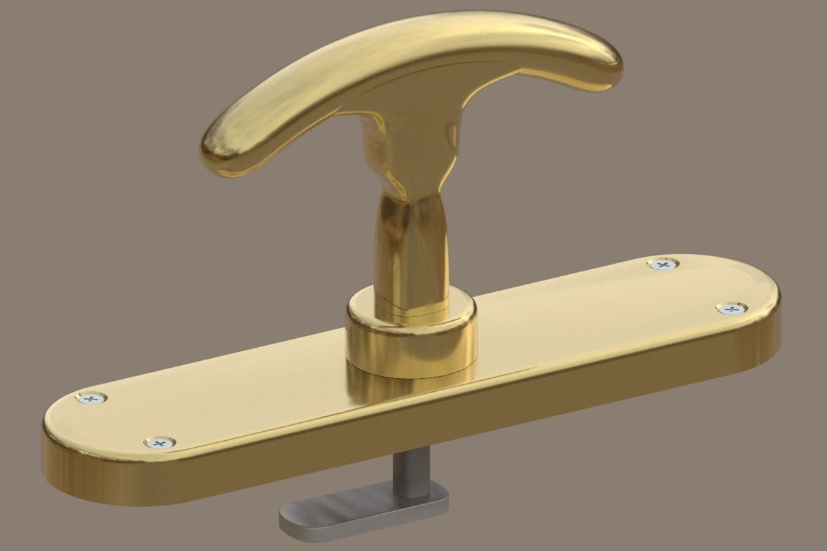 Window frame and furniture handles Also 3d-printable 3D model_1
