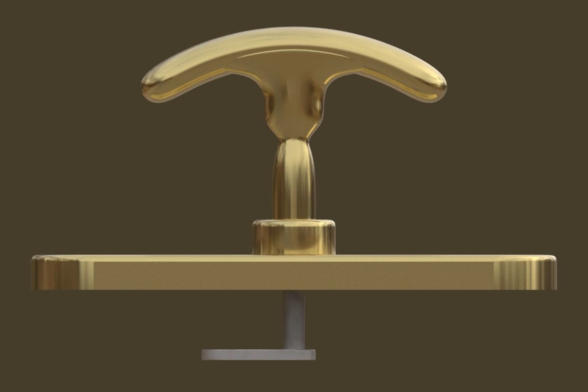 Window frame and furniture handles Also 3d-printable 3D model_4