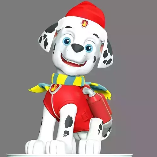 Marshall Christmas - Paw Patrol 3D print model Marshall Christmas - Paw Patrol 3D print model