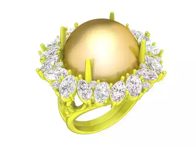 A7449 Round Ruby Diamond Women Ring