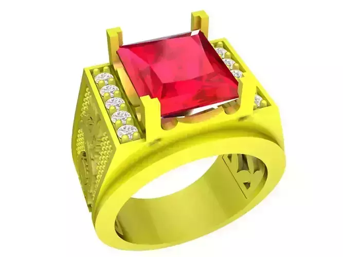 A7455 Dragon Korean Style Diamond Men Ring