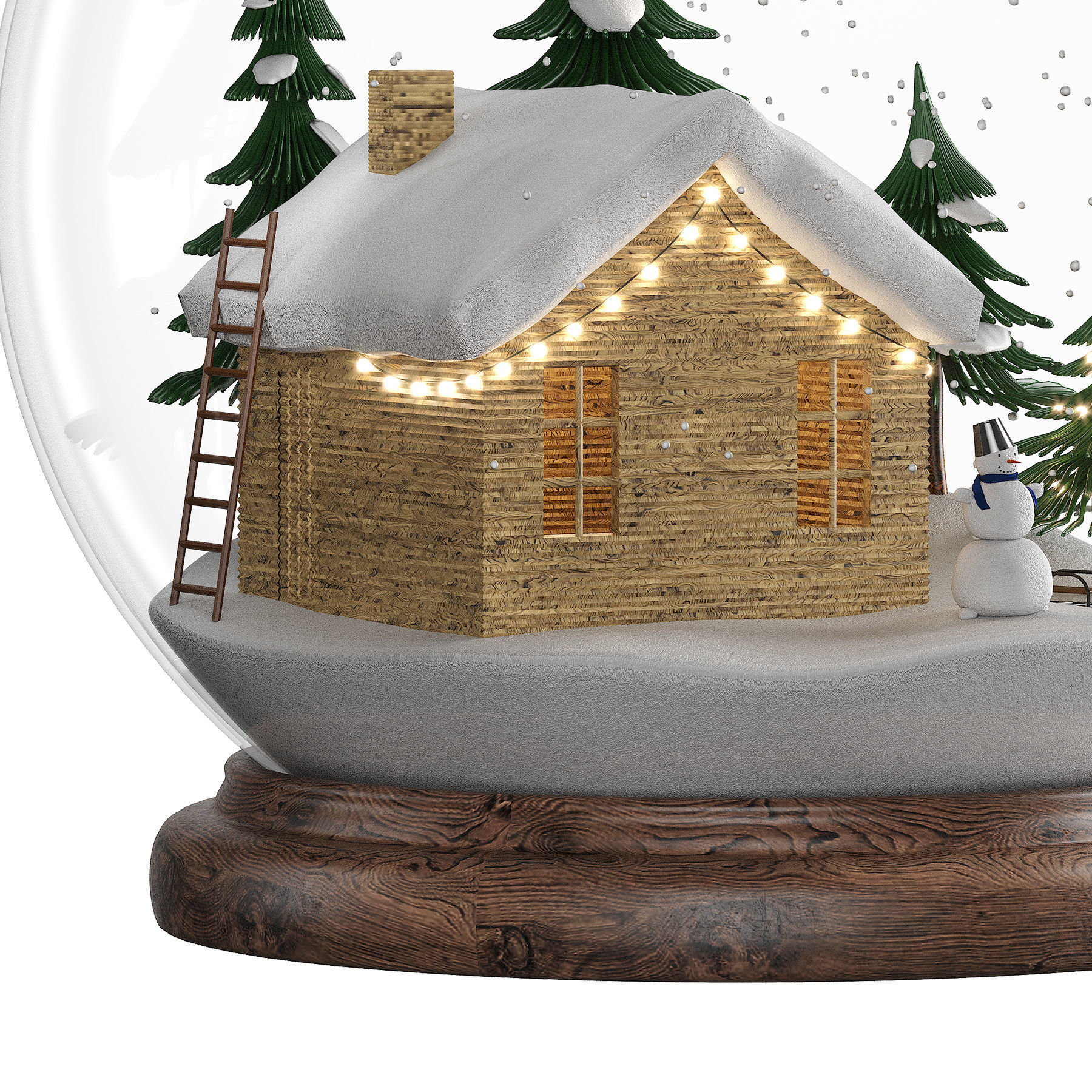 Snow globe 3D model_4