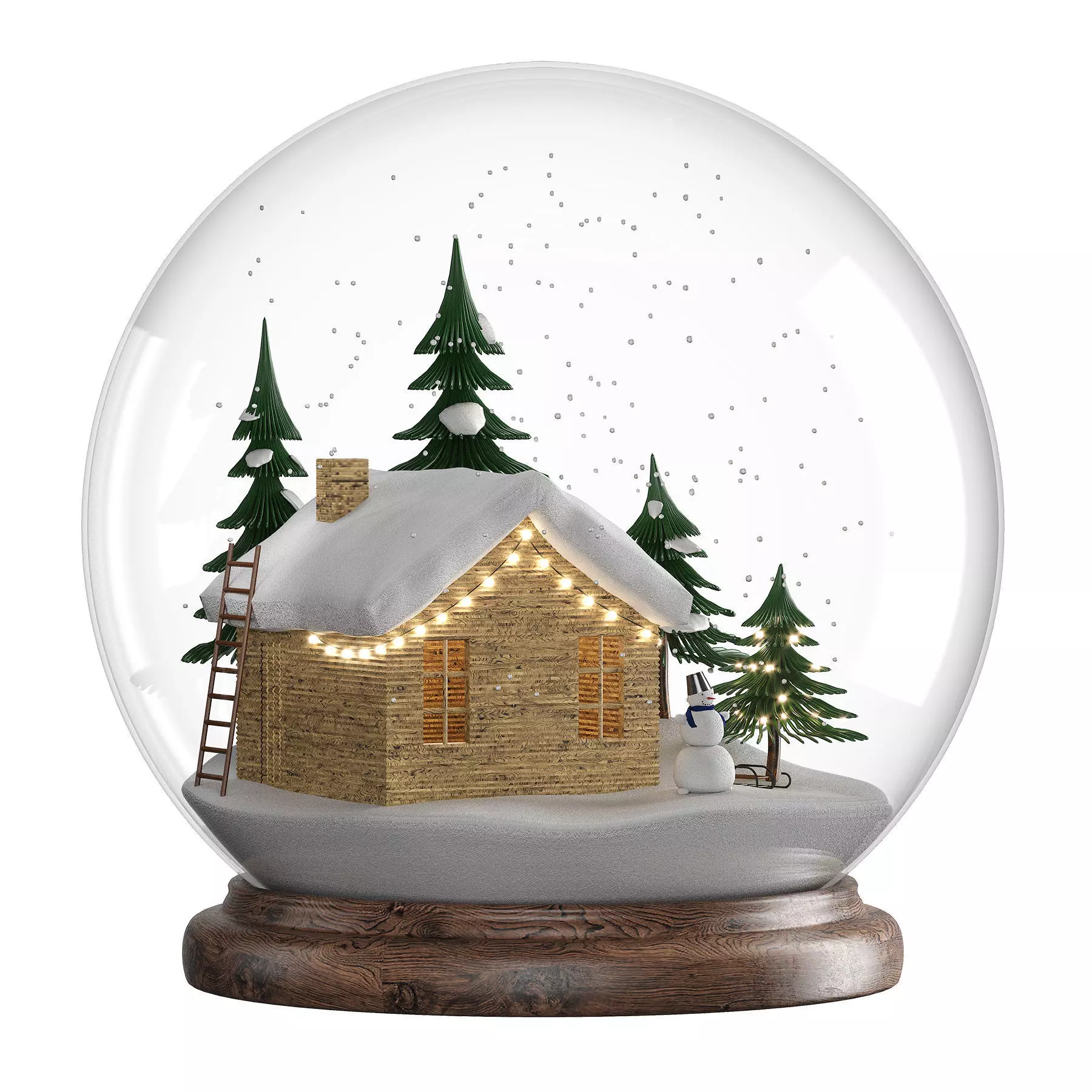 Snow globe 3D model_0