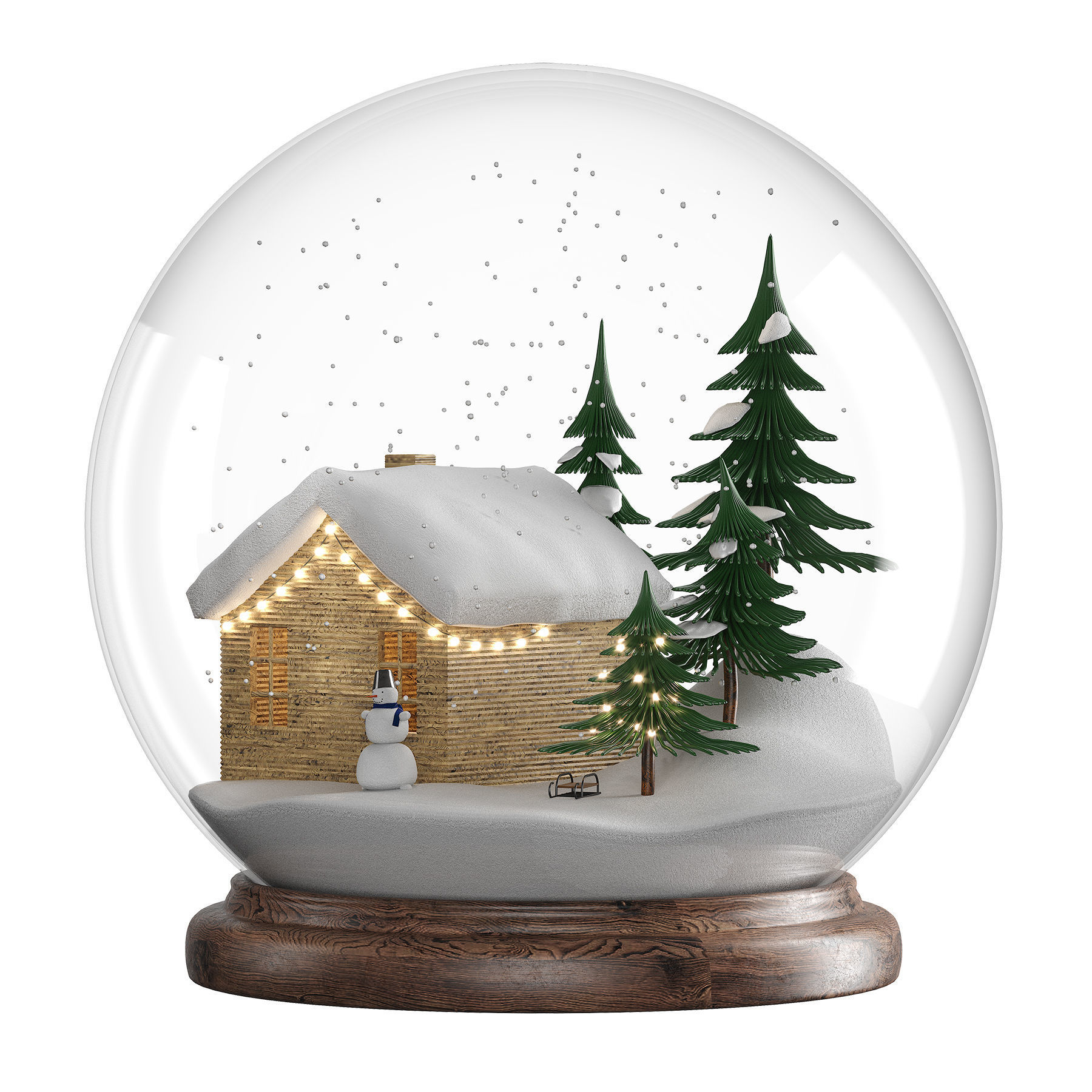 Snow globe 3D model_1