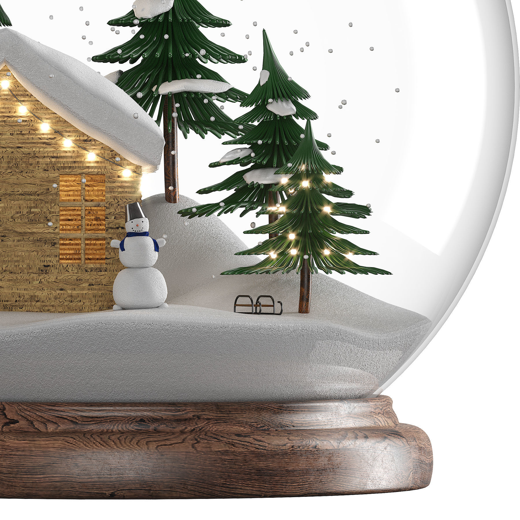 Snow globe 3D model_9