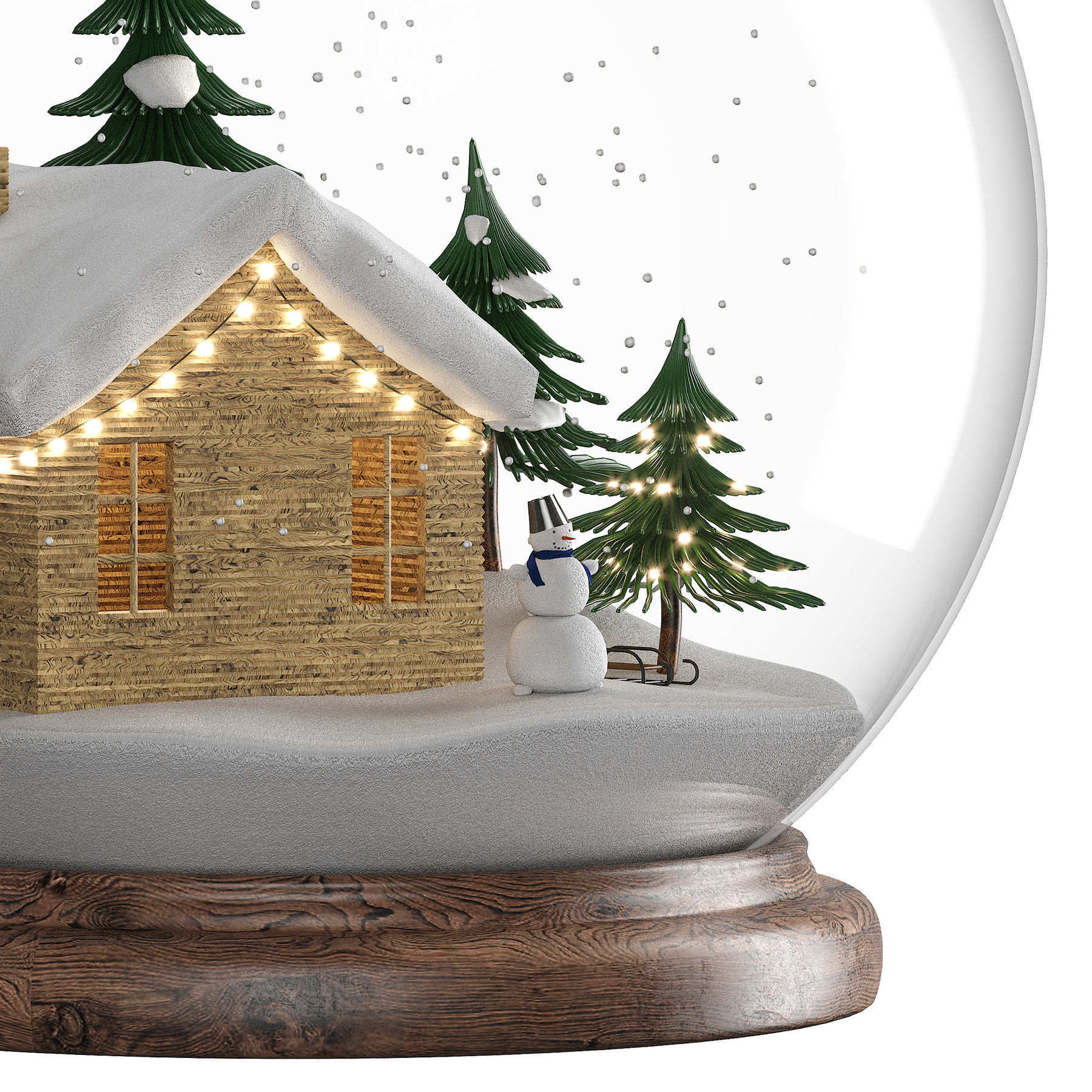 Snow globe 3D model_5