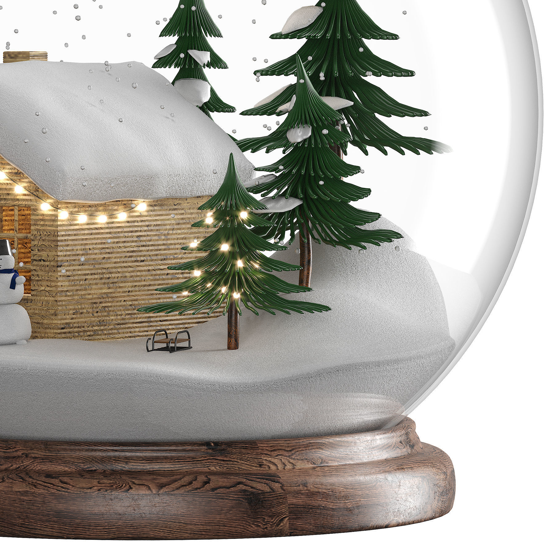 Snow globe 3D model_7