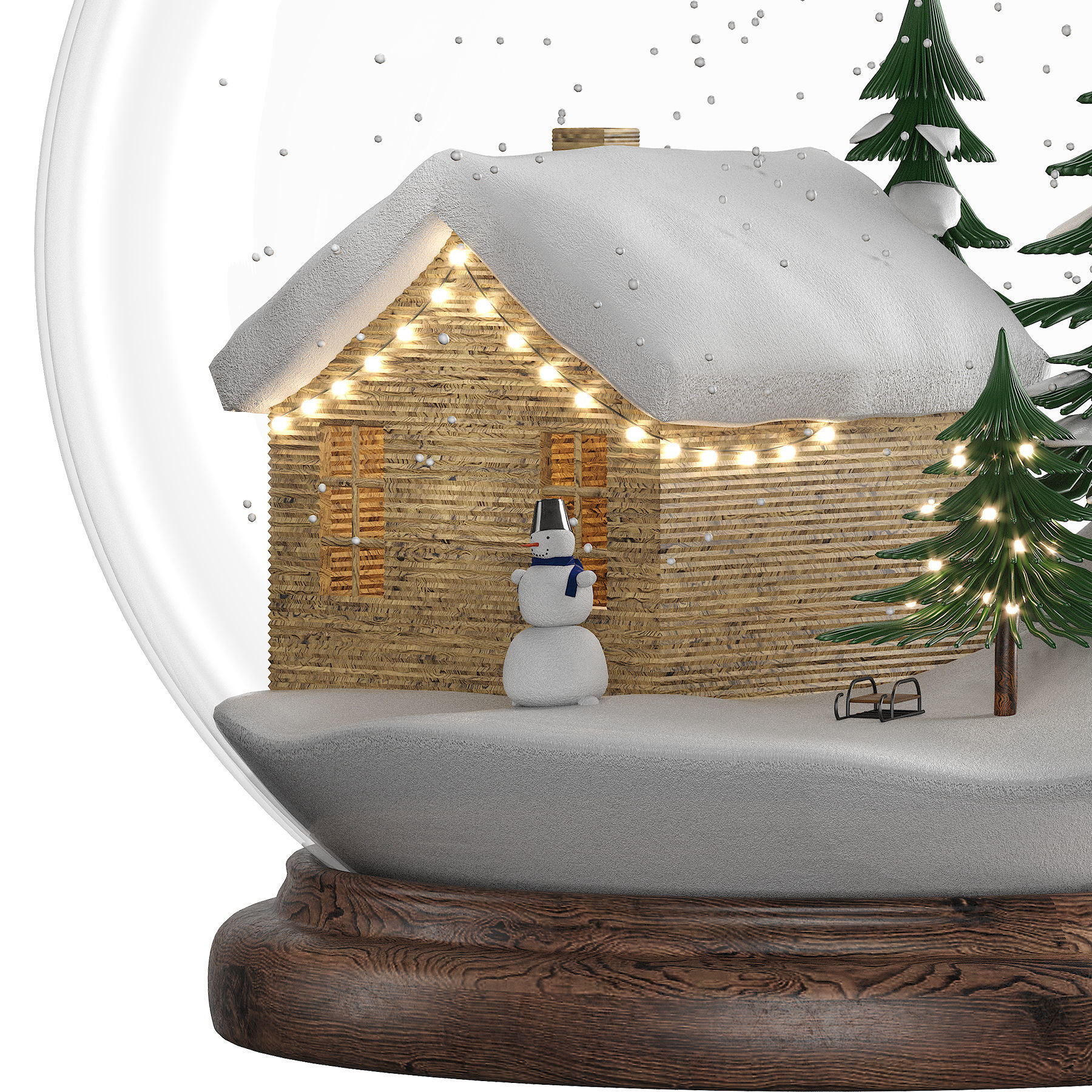 Snow globe 3D model_6