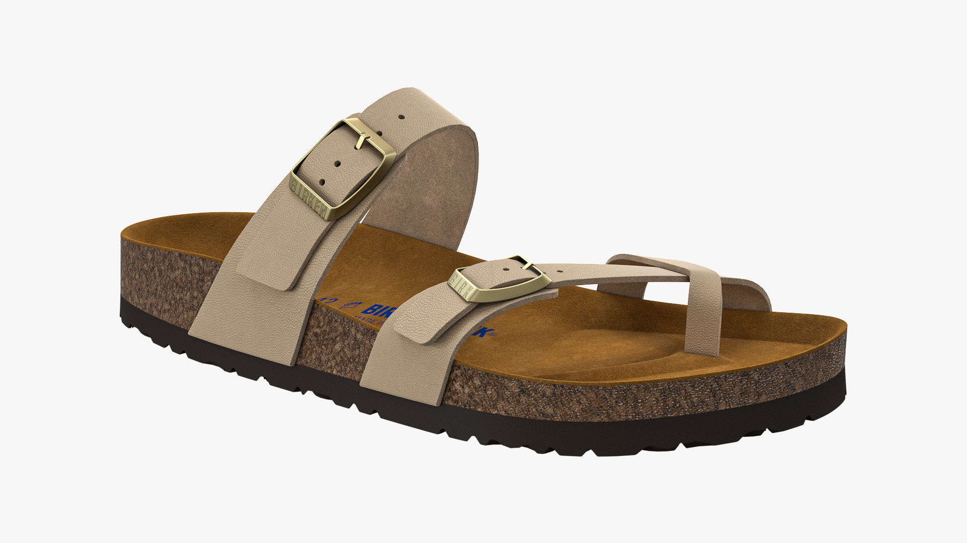 Birkenstock Mayari Cream Leather 3D model_9