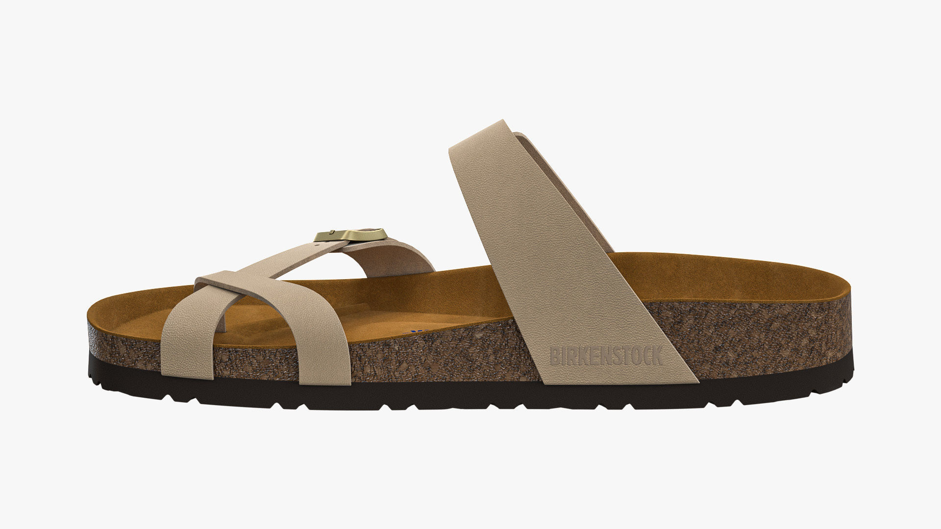 Birkenstock Mayari Cream Leather 3D model_7