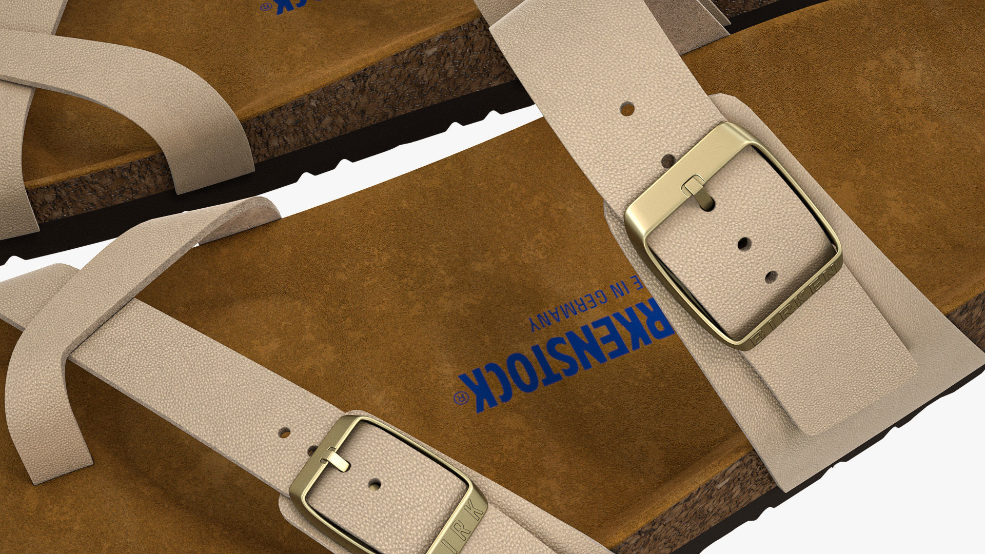 Birkenstock Mayari Cream Leather 3D model_11