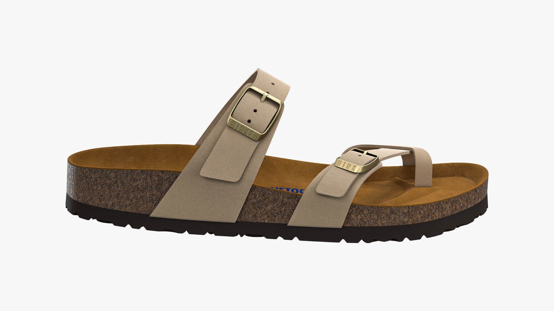 Birkenstock Mayari Cream Leather 3D model_6