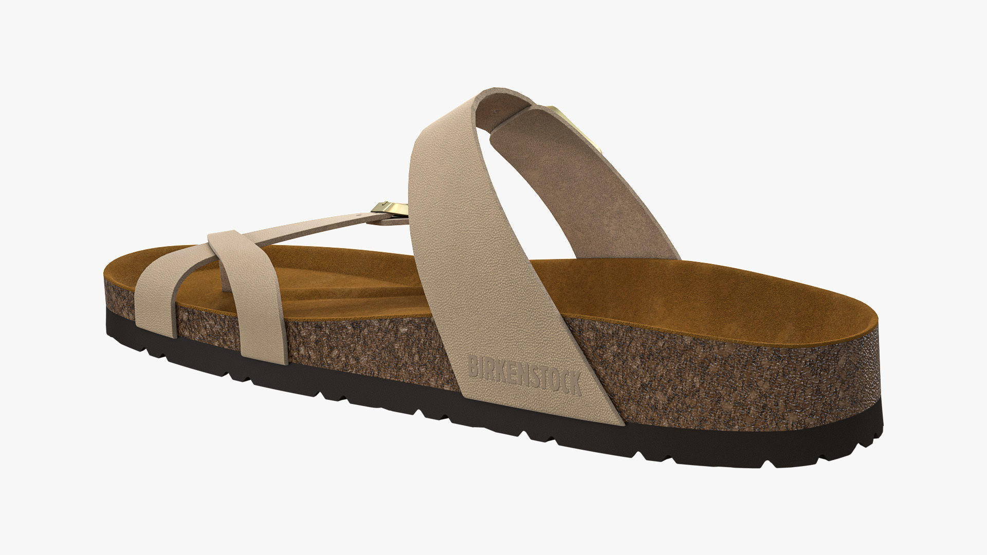 Birkenstock Mayari Cream Leather 3D model_10