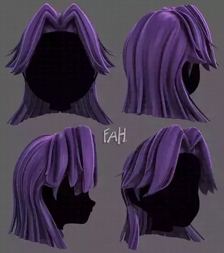 3D Hair style for girl V120