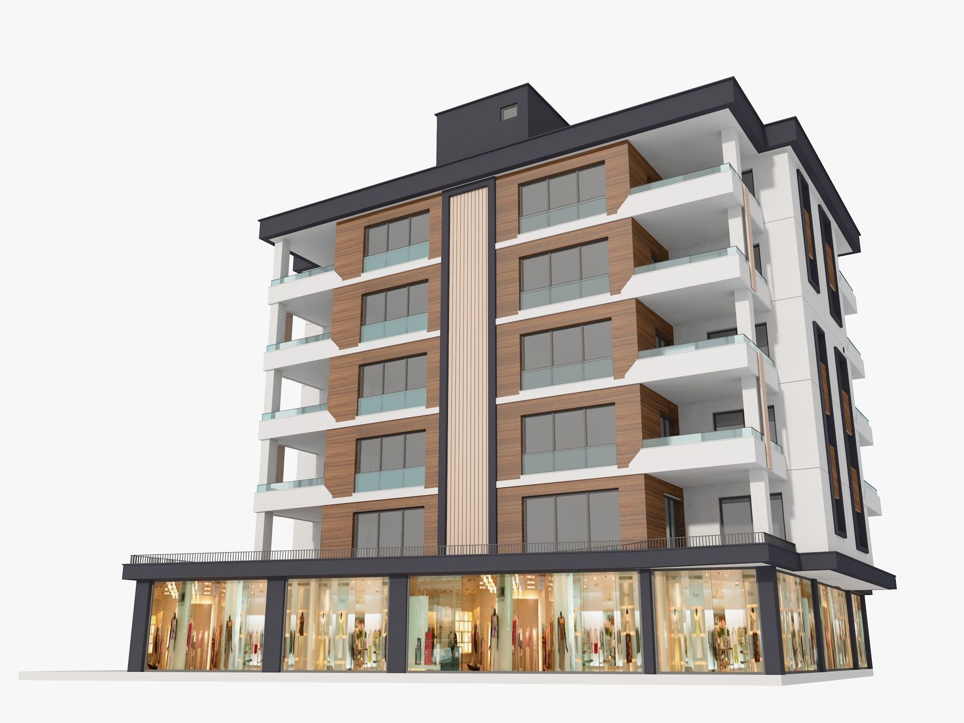 Residential Apartment Building 5 3D model_5