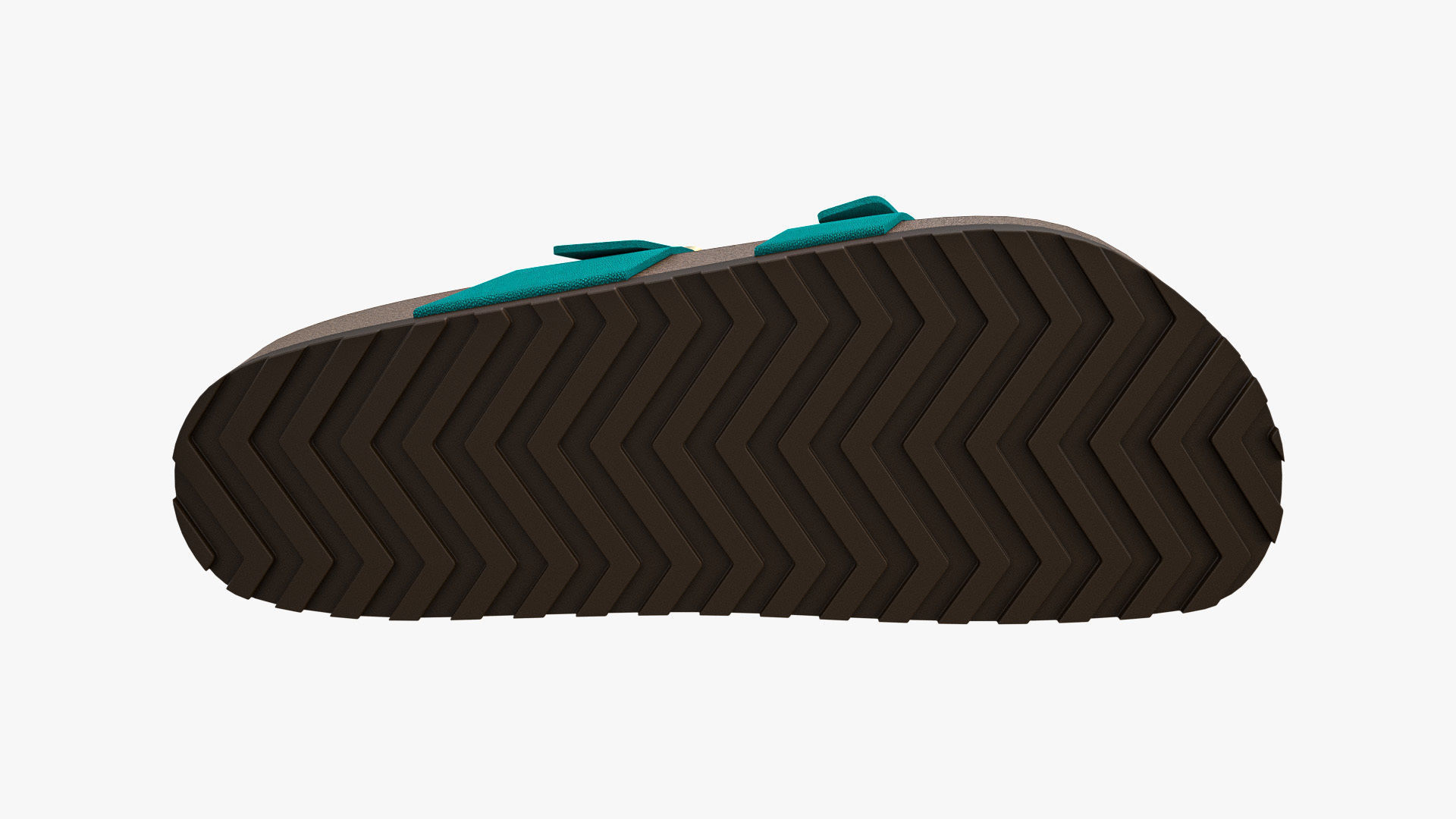 Triple-Strap Sandals Cyan Leather 3D model_8