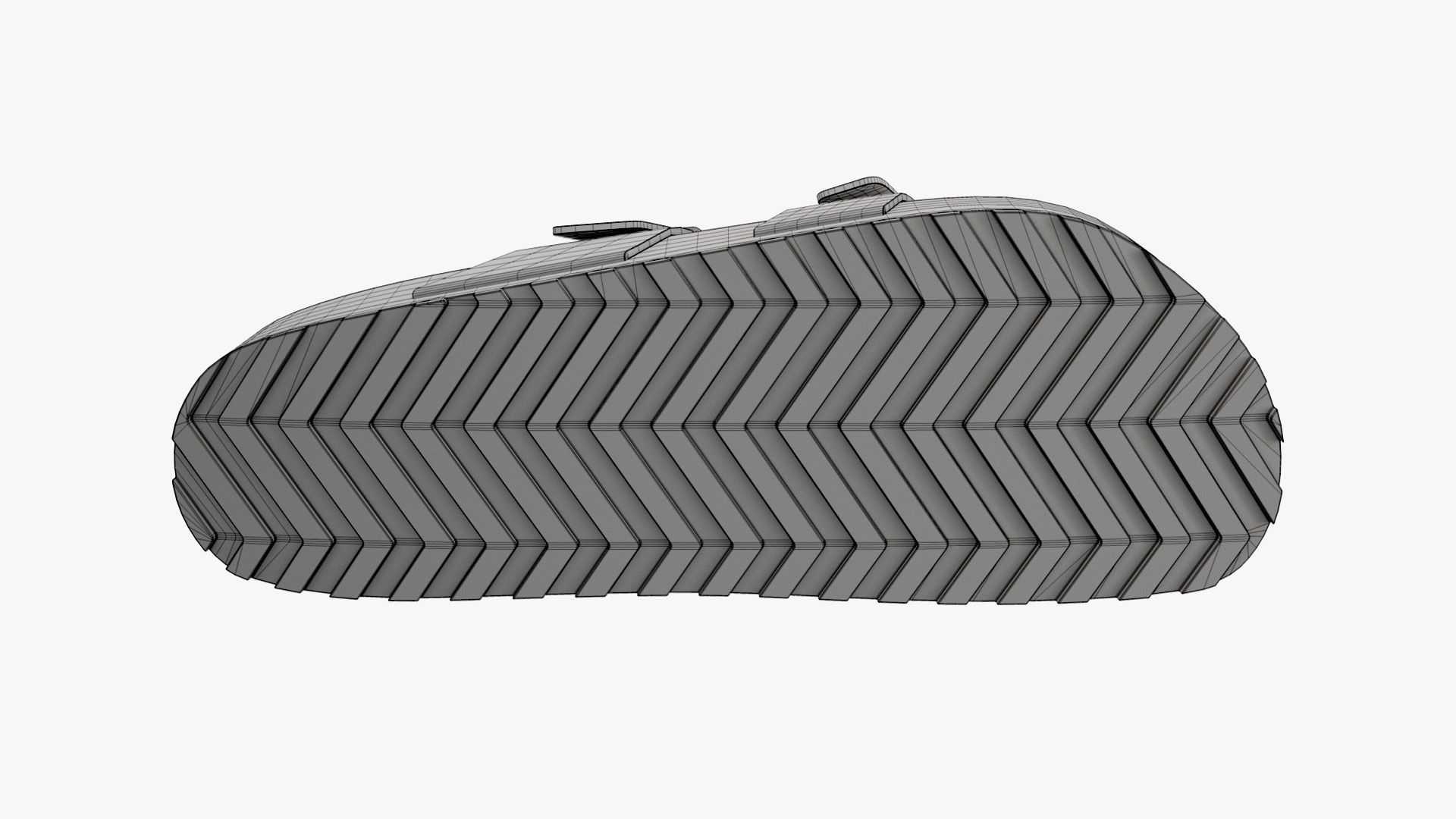 Triple-Strap Sandals Orange Patent 3D model_16