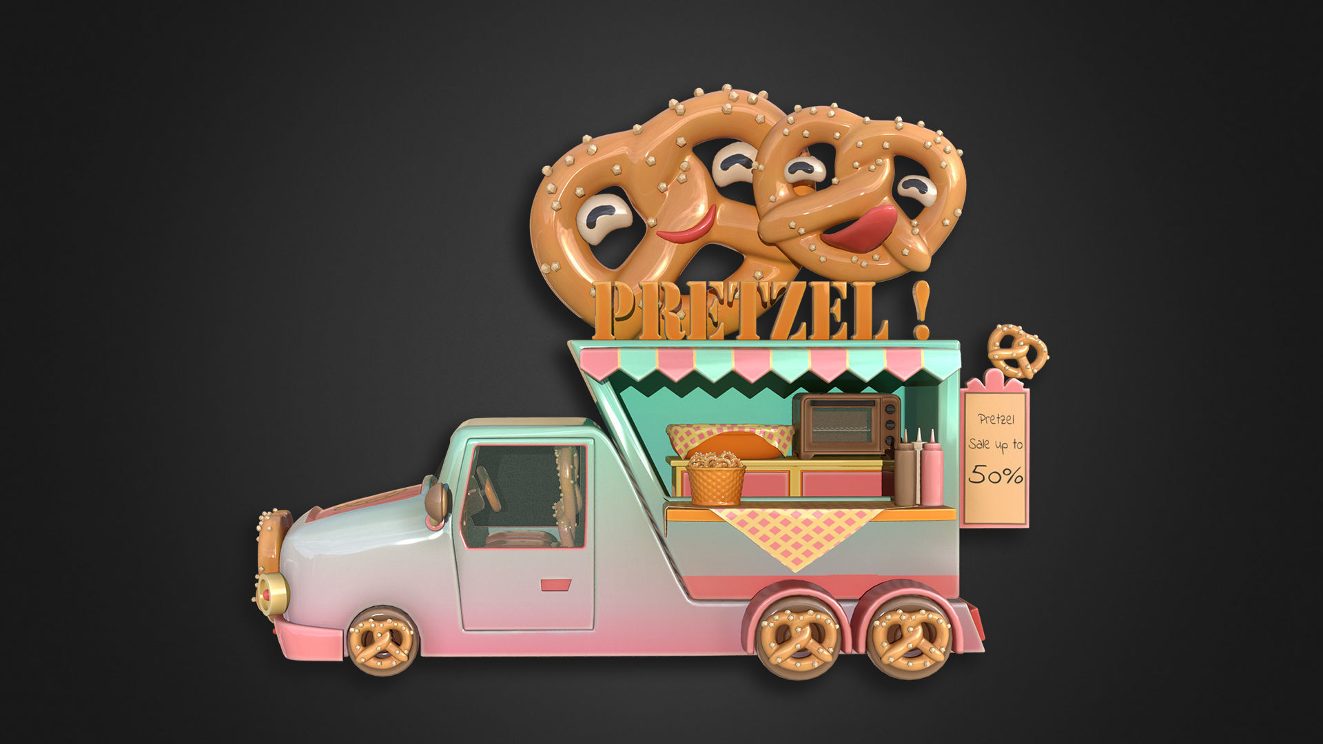 Asset - Cartoons - Food Truck Cart Collection _46