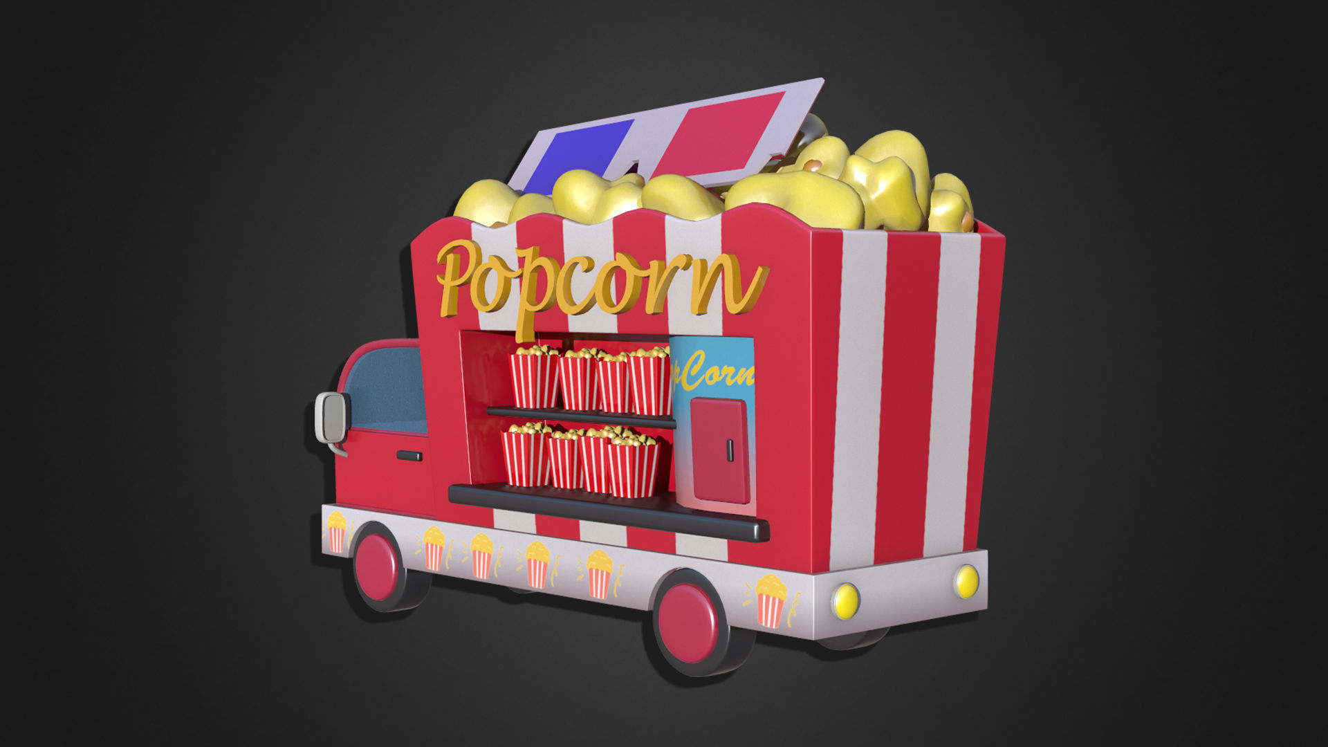 Asset - Cartoons - Food Truck Cart Collection _34