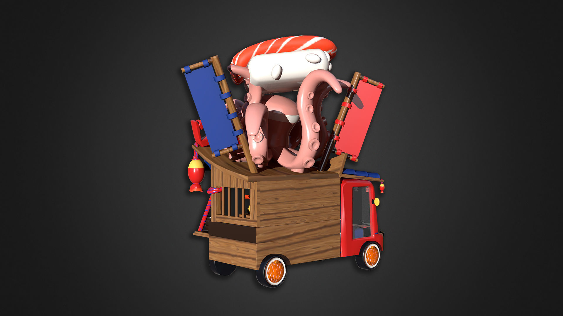 Asset - Cartoons - Food Truck Cart Collection _18