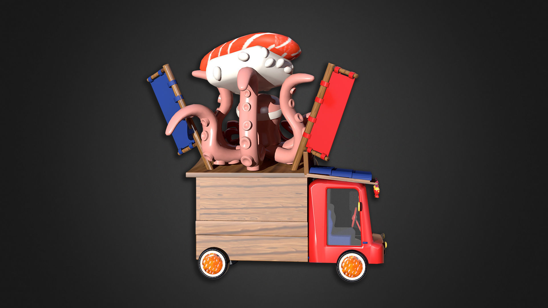 Asset - Cartoons - Food Truck Cart Collection _16