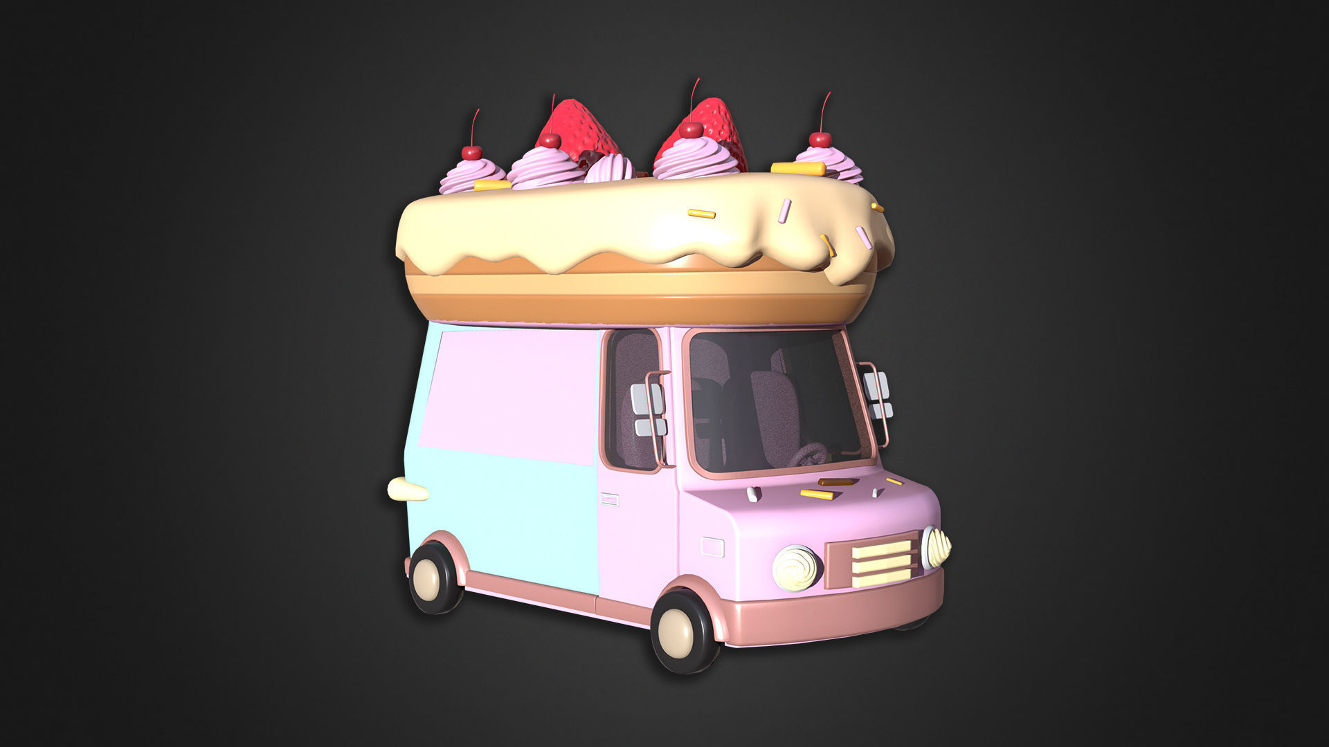Asset - Cartoons - Food Truck Cart Collection _64