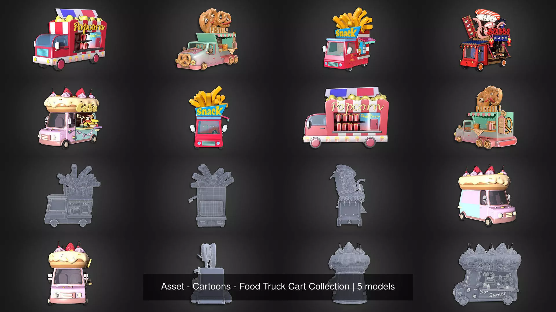 Asset - Cartoons - Food Truck Cart Collection _0