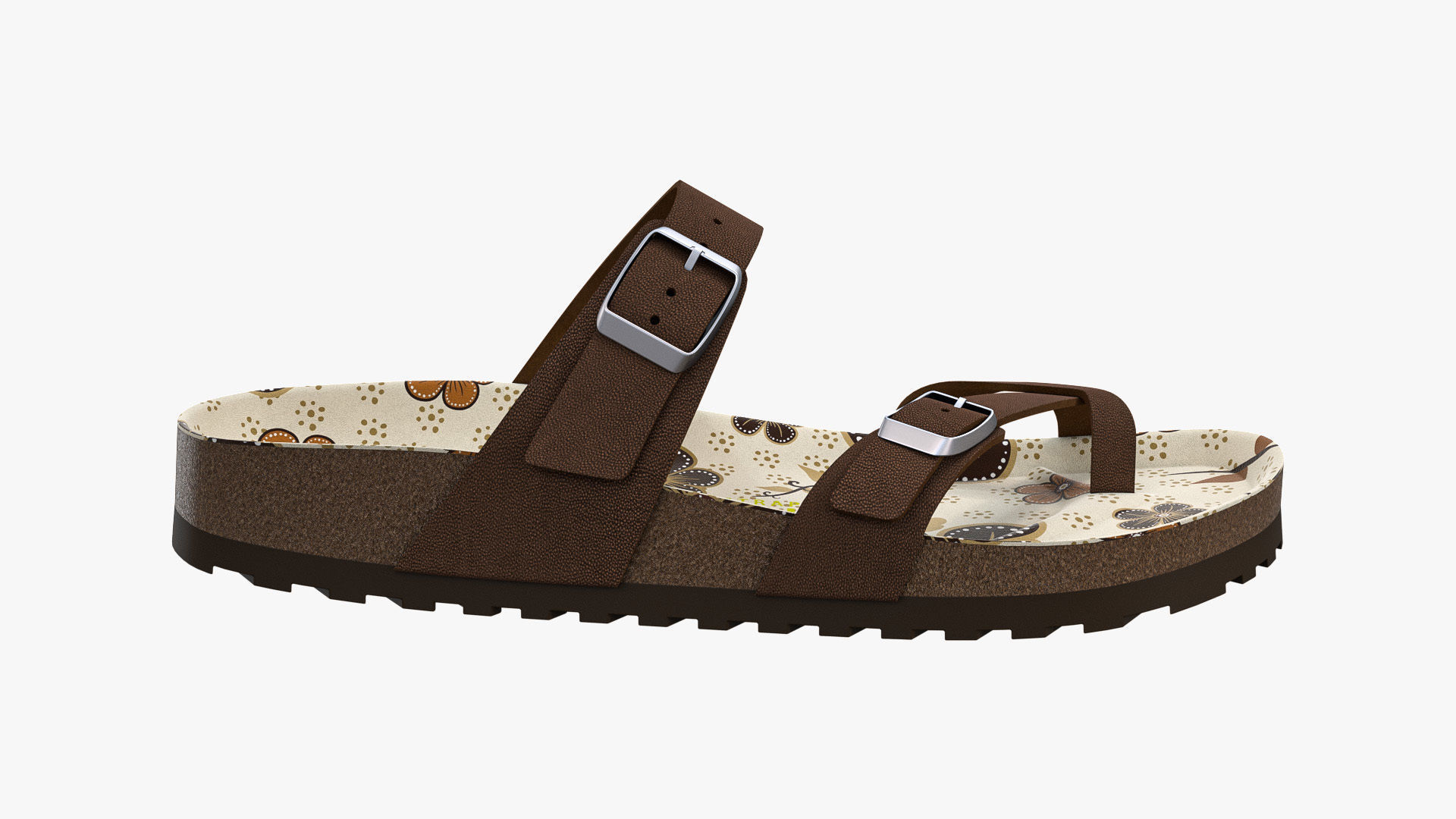 Triple-Strap Sandals Pattern 3D model_6