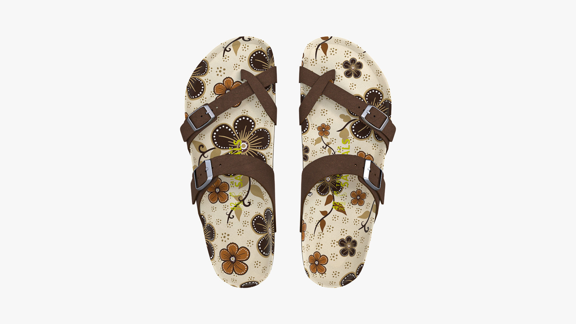 Triple-Strap Sandals Pattern 3D model_3
