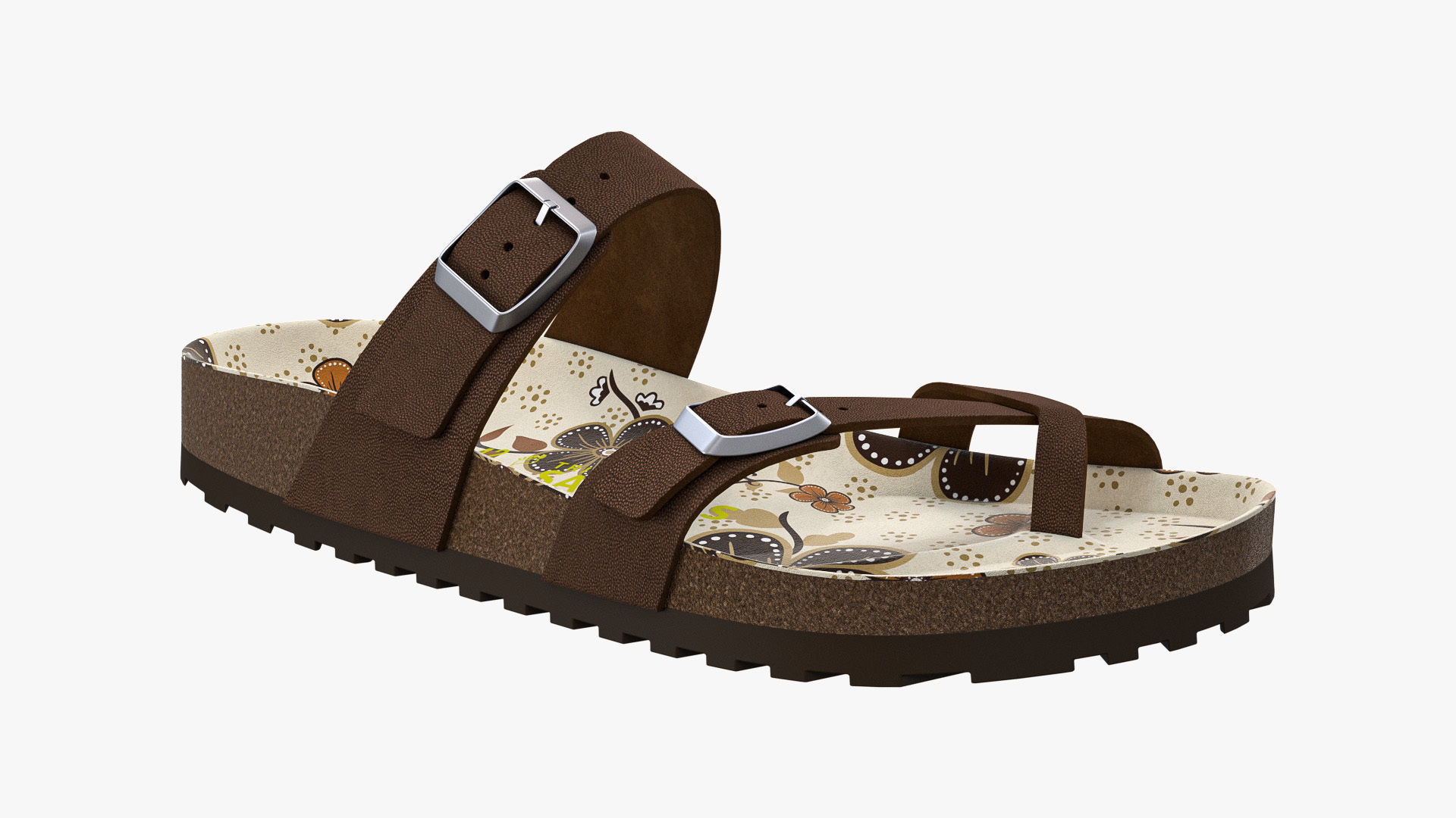 Triple-Strap Sandals Pattern 3D model_9